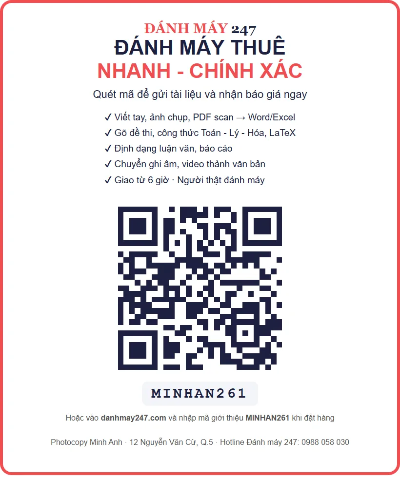 Poster A4 có mã QR giới thiệu riêng của cửa hàng đối tác